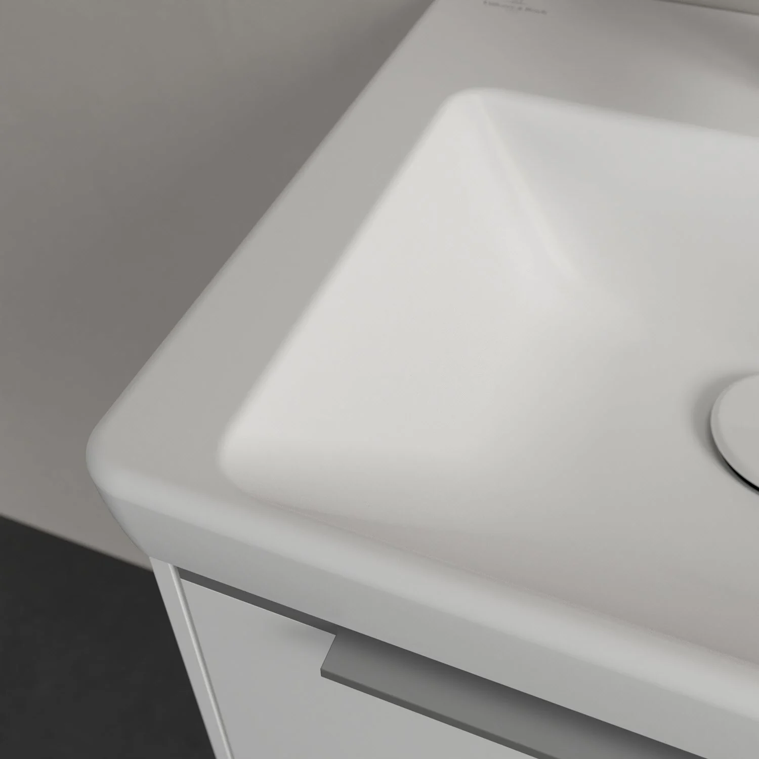 Villeroy & Boch Subway 3.0 Handwaschbecken 45 cm, für Möbelmontage, mit 1 Hahnloch, mit Überlauf Bild 3