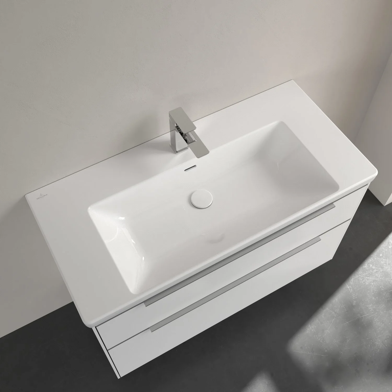 Villeroy & Boch Subway 3.0 Schrankwaschtisch 100 cm, mit 1 Hahnloch, mit Überlauf Bild 4