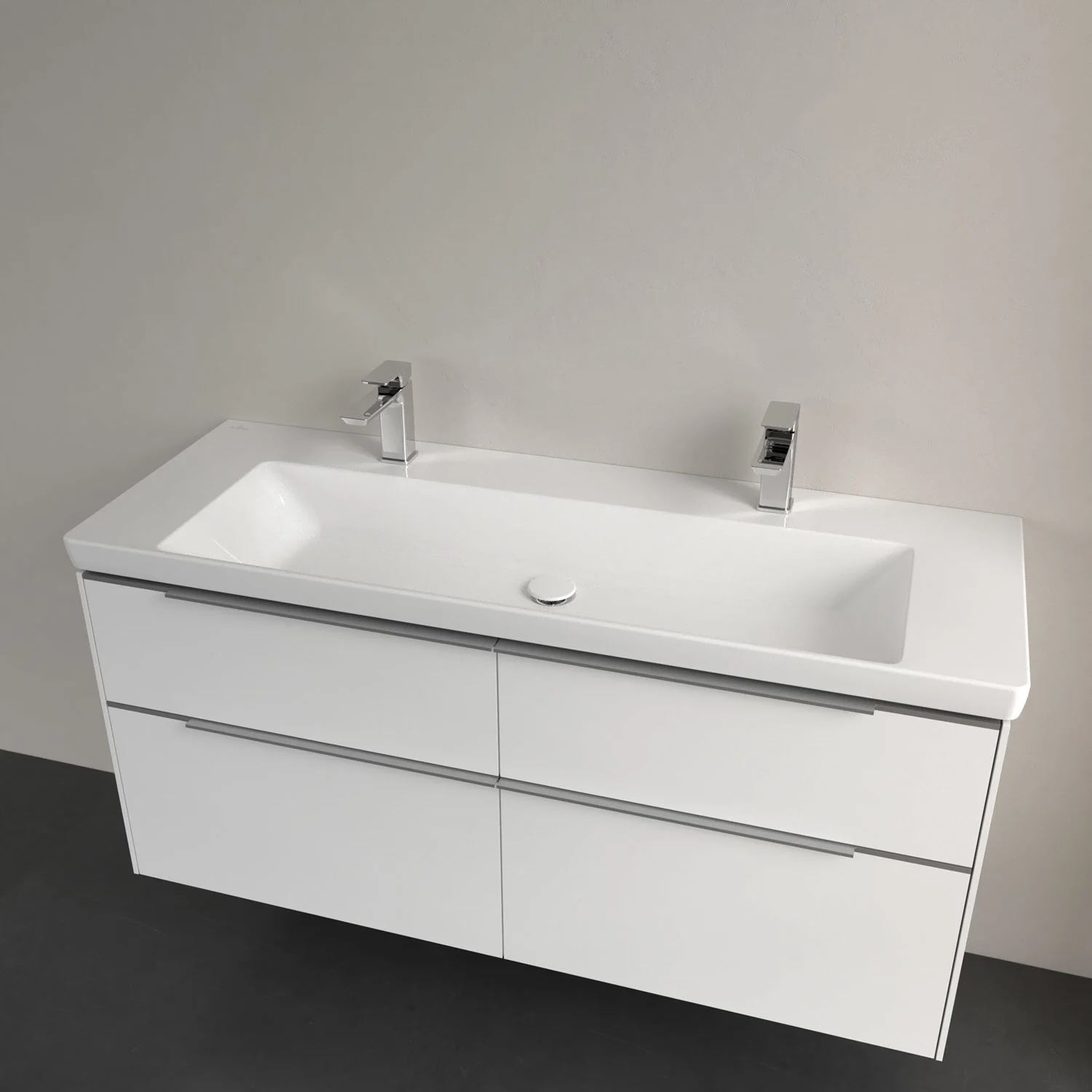 Villeroy & Boch Subway 3.0 Schrankwaschtisch 130 cm, mit 2 Hahnlöchern, ohne Überlauf Bild 4