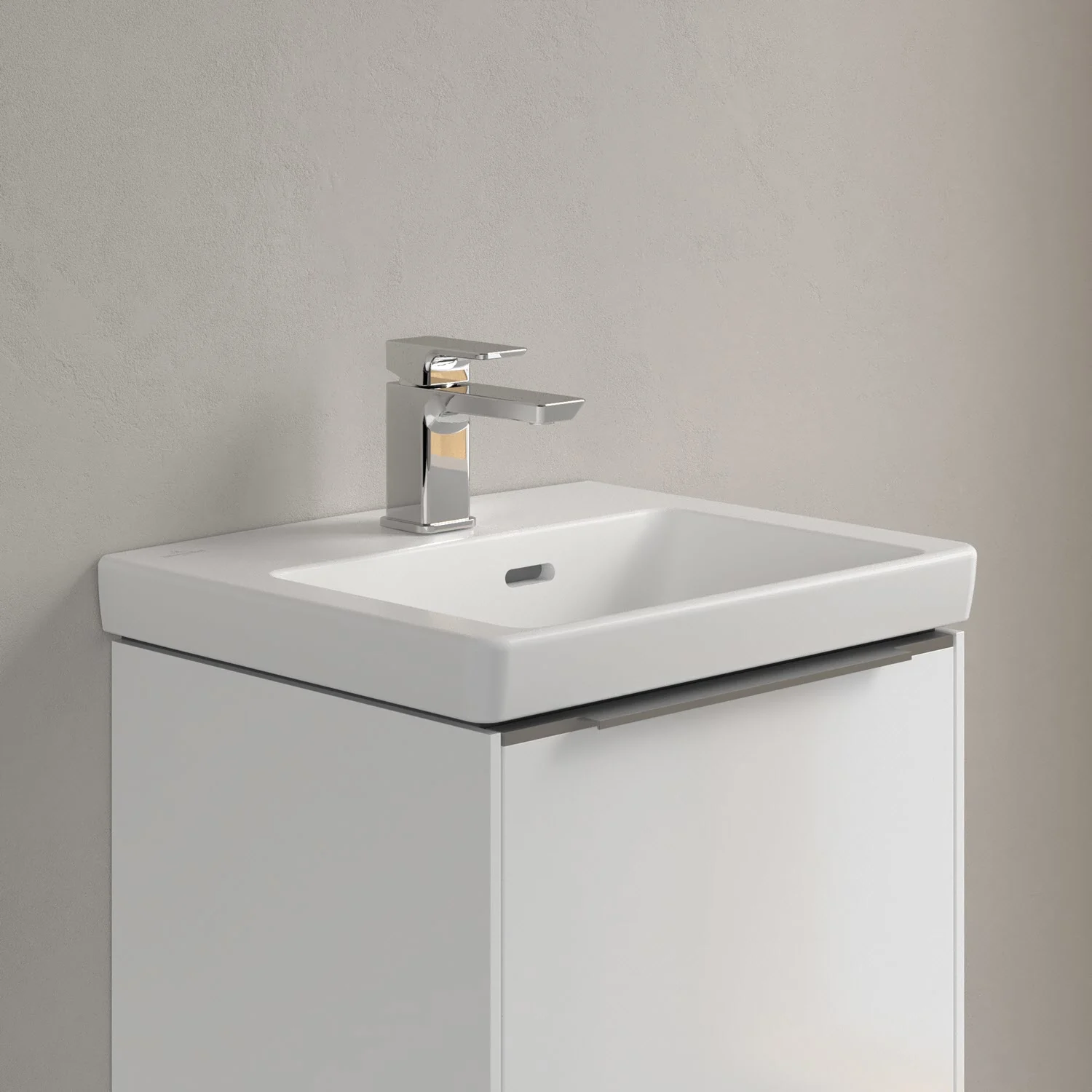 Villeroy & Boch Subway 3.0 Handwaschbecken 45 cm, für Möbelmontage, mit 1 Hahnloch, mit Überlauf Bild 6