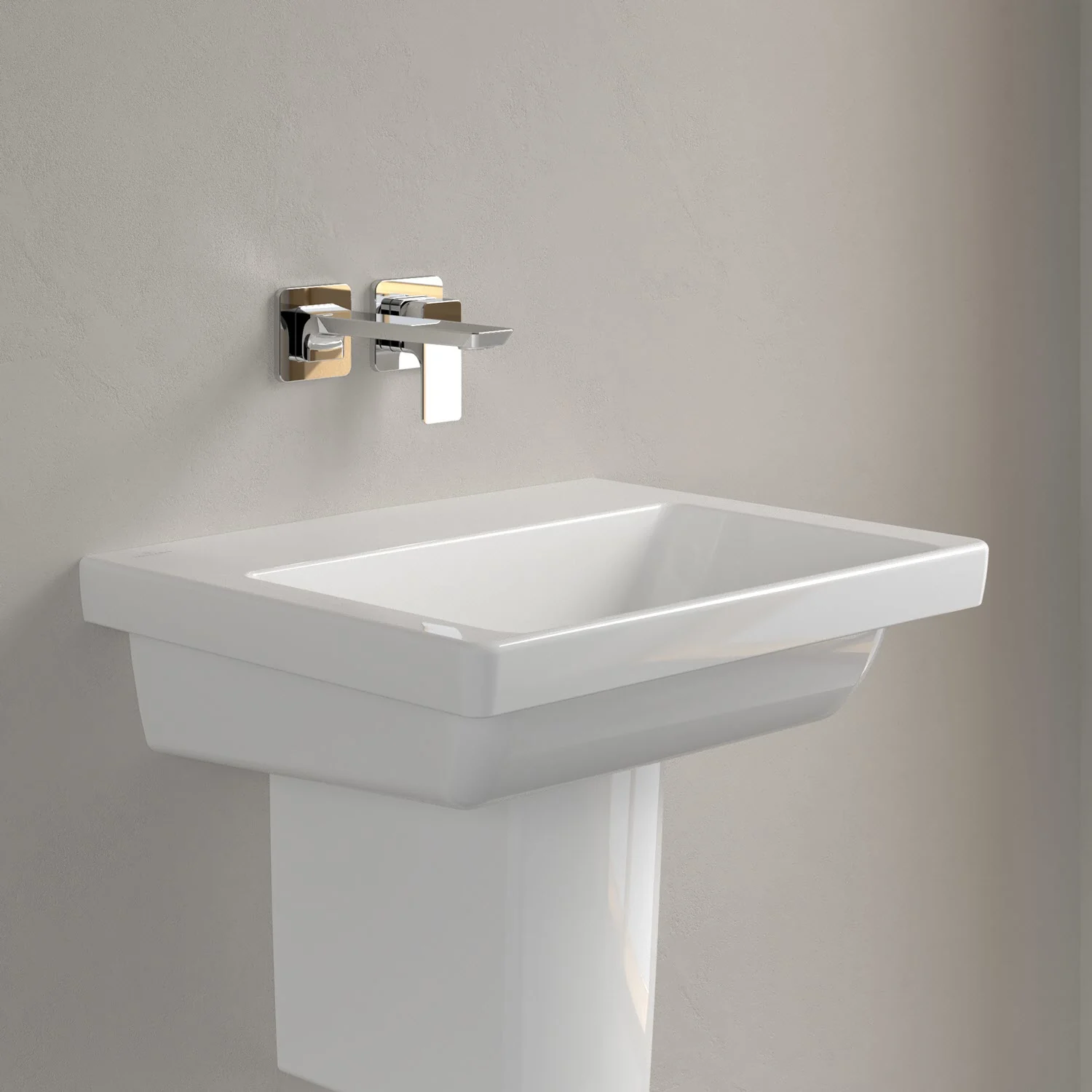 Umywalka ścienna z kranem, Villeroy & Boch