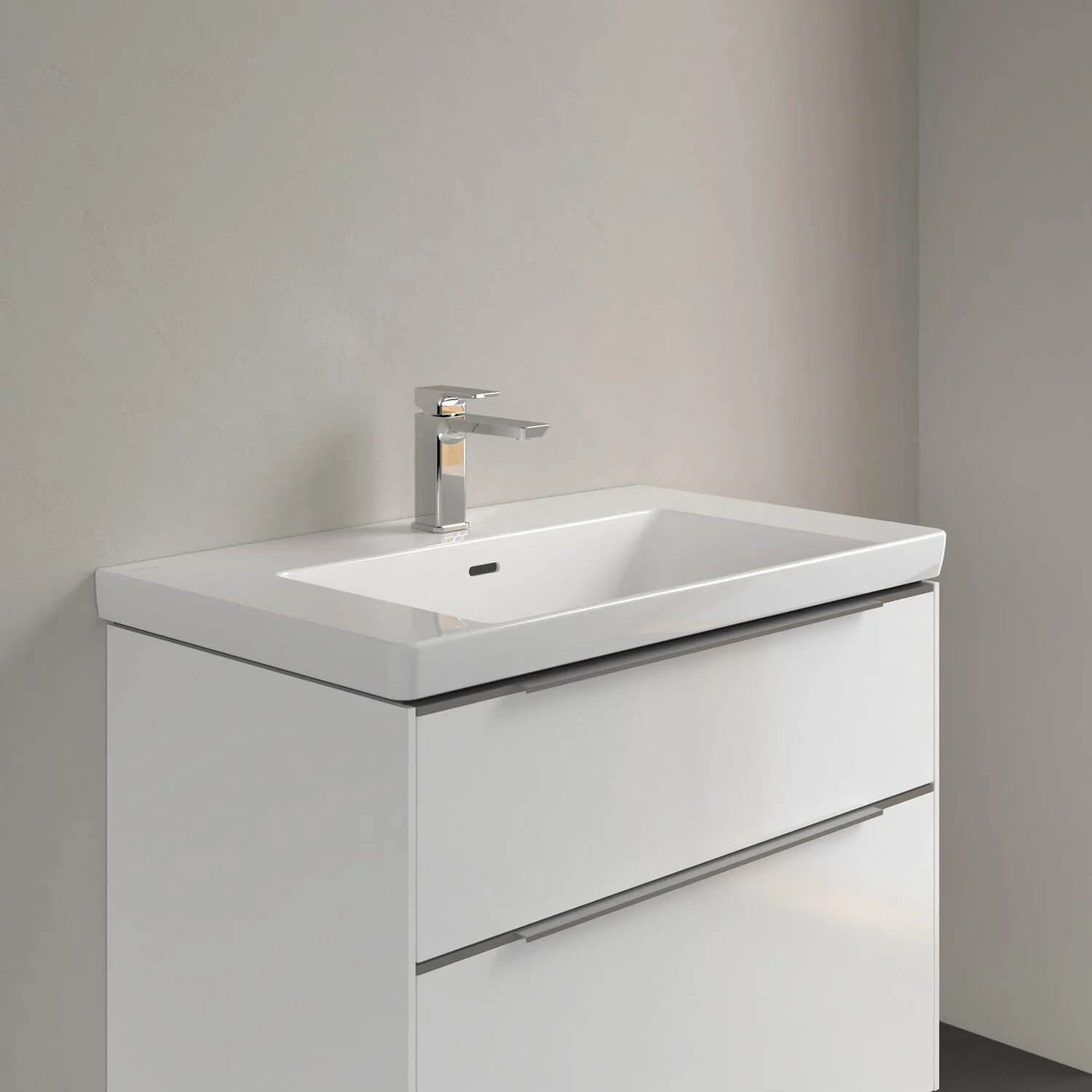 Villeroy & Boch Subway 3.0 Schrankwaschtisch 80 cm, mit 1 Hahnloch, mit Überlauf Bild 6