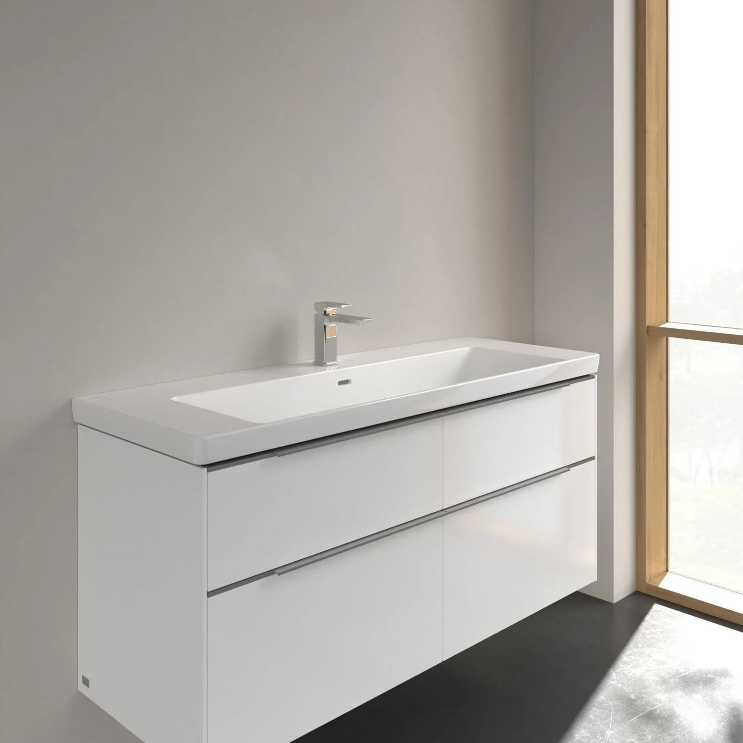 Villeroy & Boch Subway 3.0 Schrankwaschtisch 130 cm, mit 1 Hahnloch, mit Überlauf Bild 6