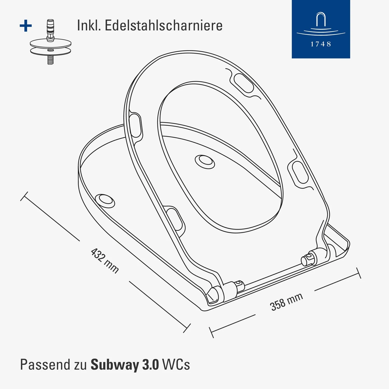 Villeroy & Boch Subway 2.0/3.0 WC-Sitz mit SoftClosing, QuickRelease Bild 7