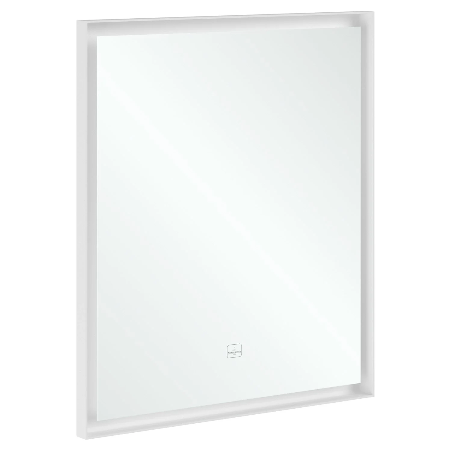 Villeroy & Boch Subway 3.0 Badspiegel mit Beleuchtung und Sensordimmer in 65 x 75 cm, weiß matt Bild 2