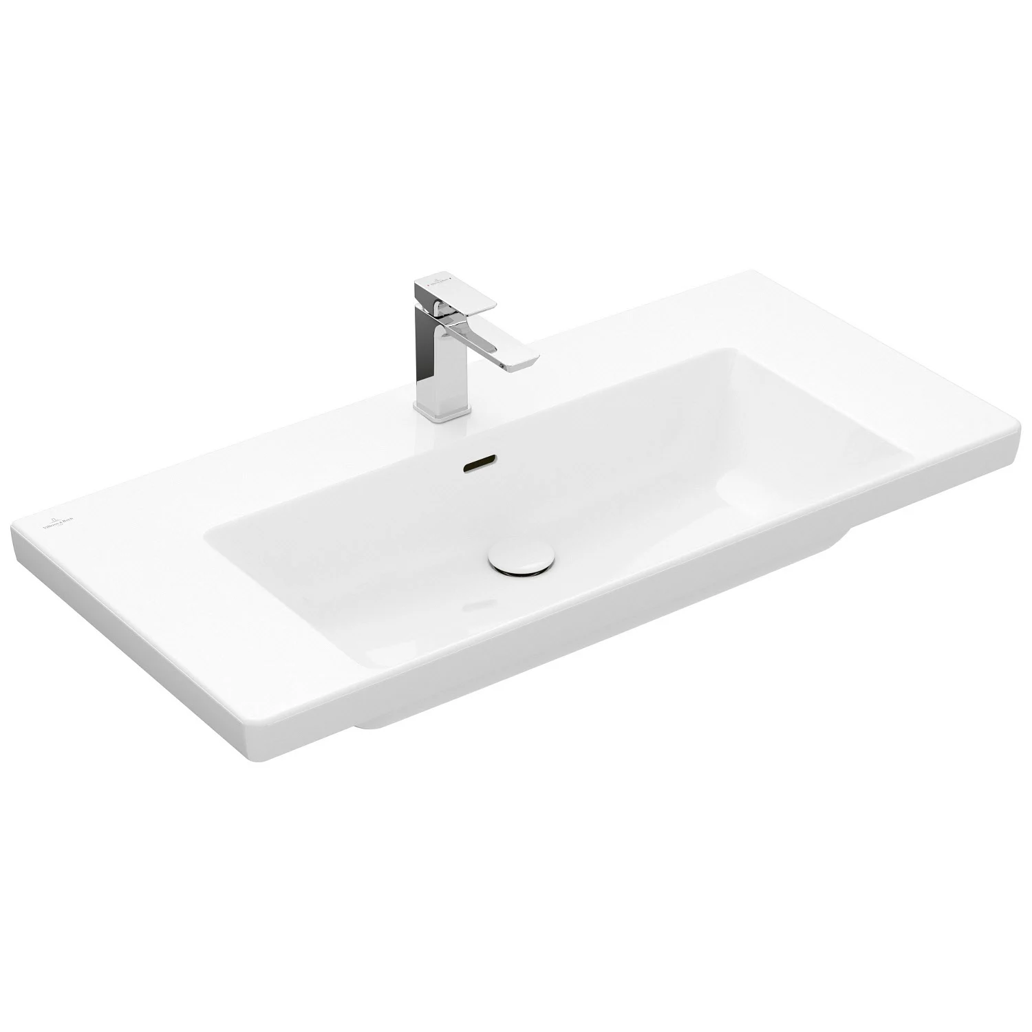 Villeroy & Boch Subway 3.0 Schrankwaschtisch 100 cm, mit 1 Hahnloch, mit Überlauf Bild 2
