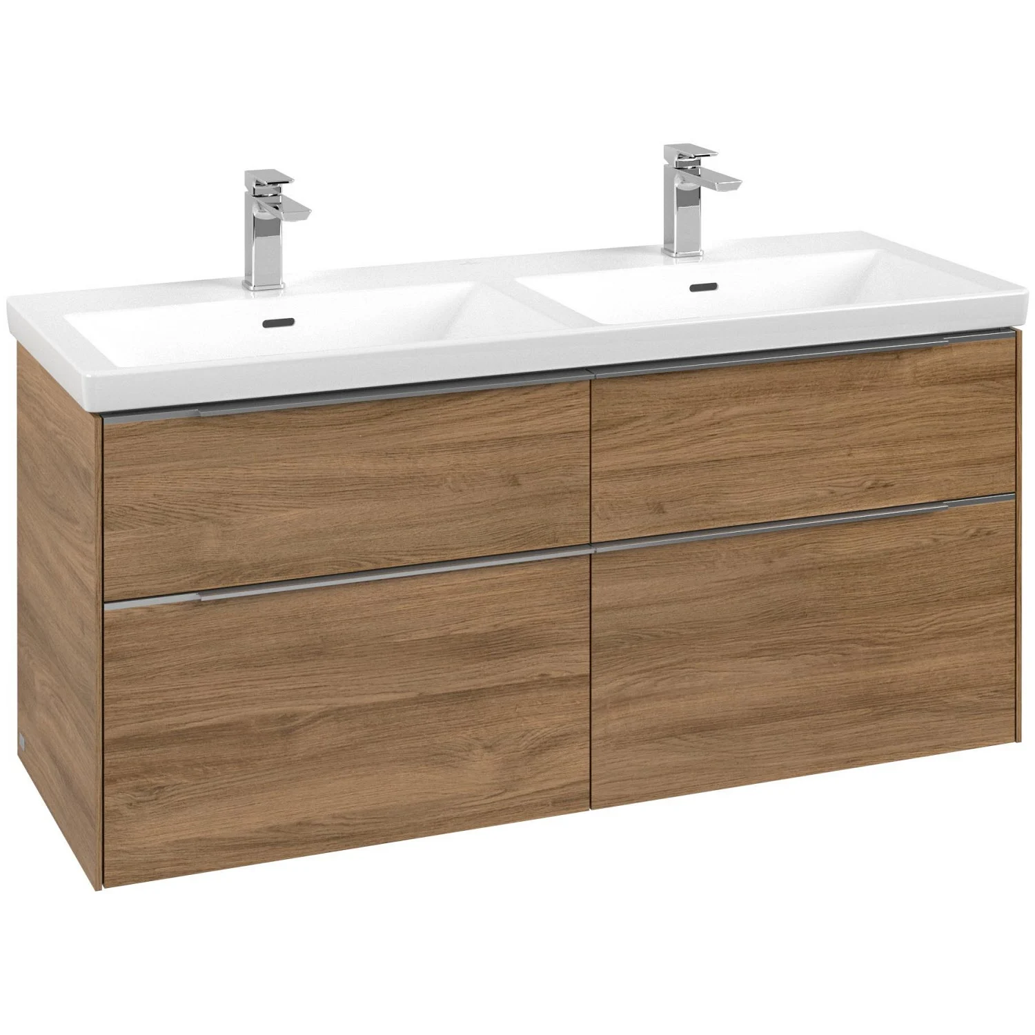 Villeroy & Boch Subway 3.0 Waschtischunterschrank 127,2 cm, 4 Auszüge, ohne LED-Beleuchtung, für Doppel-Waschtisch Bild 2