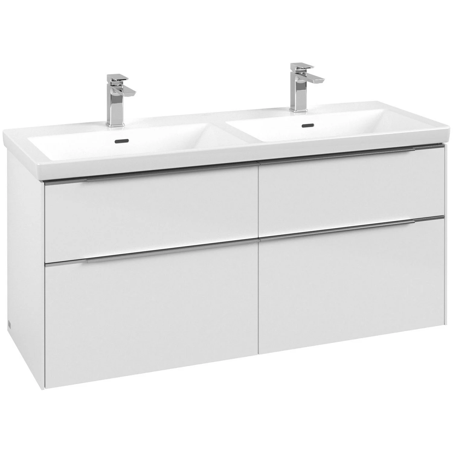 Villeroy & Boch Subway 3.0 Waschtischunterschrank 127,2 cm, 4 Auszüge, ohne LED-Beleuchtung, für Doppel-Waschtisch Bild 2