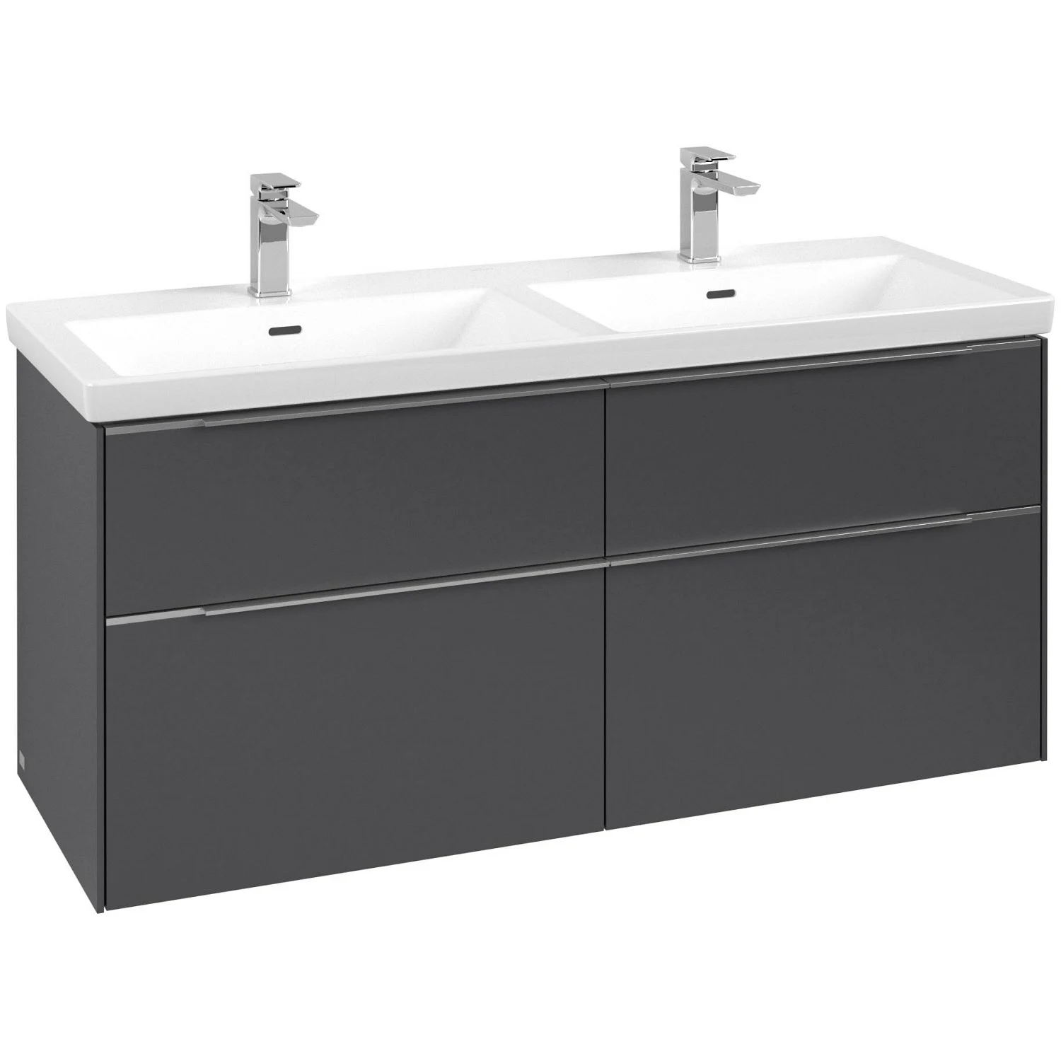 Villeroy & Boch Subway 3.0 Waschtischunterschrank 127,2 cm, 4 Auszüge, ohne LED-Beleuchtung, für Doppel-Waschtisch Bild 2