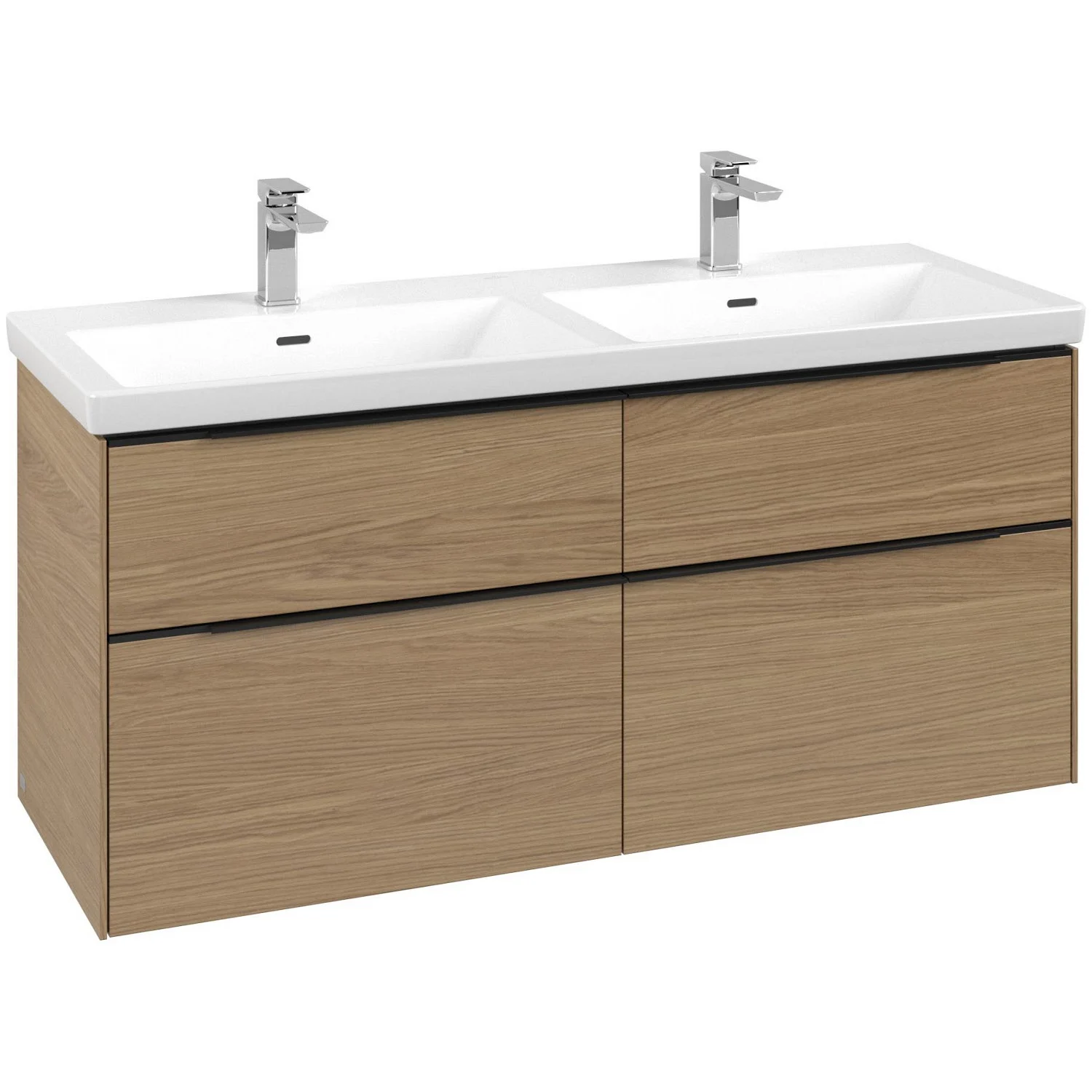 Villeroy & Boch Subway 3.0 Waschtischunterschrank 127,2 cm, 4 Auszüge, ohne LED-Beleuchtung, für Doppel-Waschtisch Bild 2