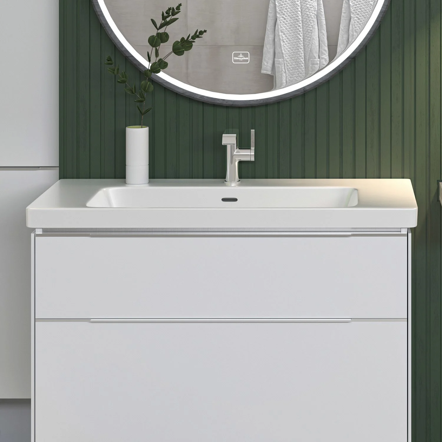 Villeroy & Boch Subway 3.0 Schrankwaschtisch 100 cm, mit 1 Hahnloch, mit Überlauf Bild 7