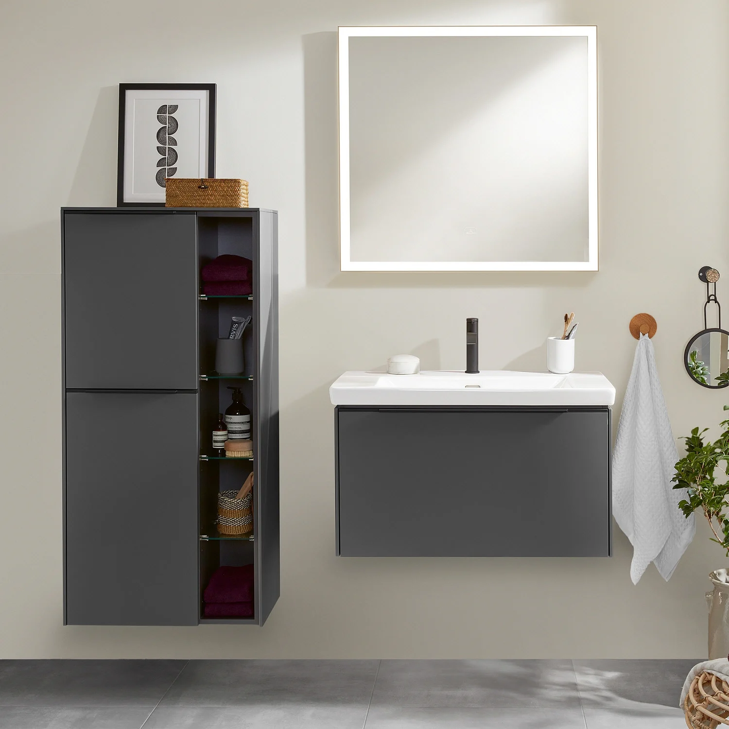Villeroy & Boch Subway 3.0 Schrankwaschtisch 80 cm, mit 1 Hahnloch, mit Überlauf Bild 8