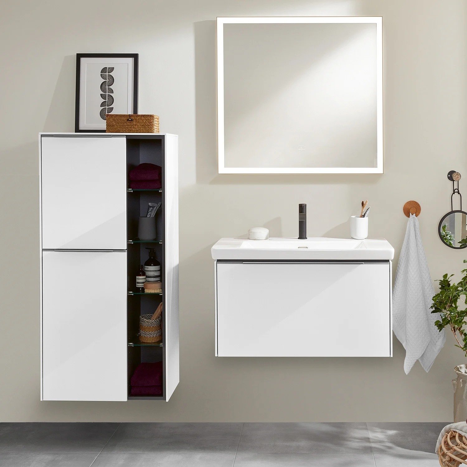 Villeroy & Boch Subway 3.0 Schrankwaschtisch 80 cm, mit 1 Hahnloch, mit Überlauf Bild 9