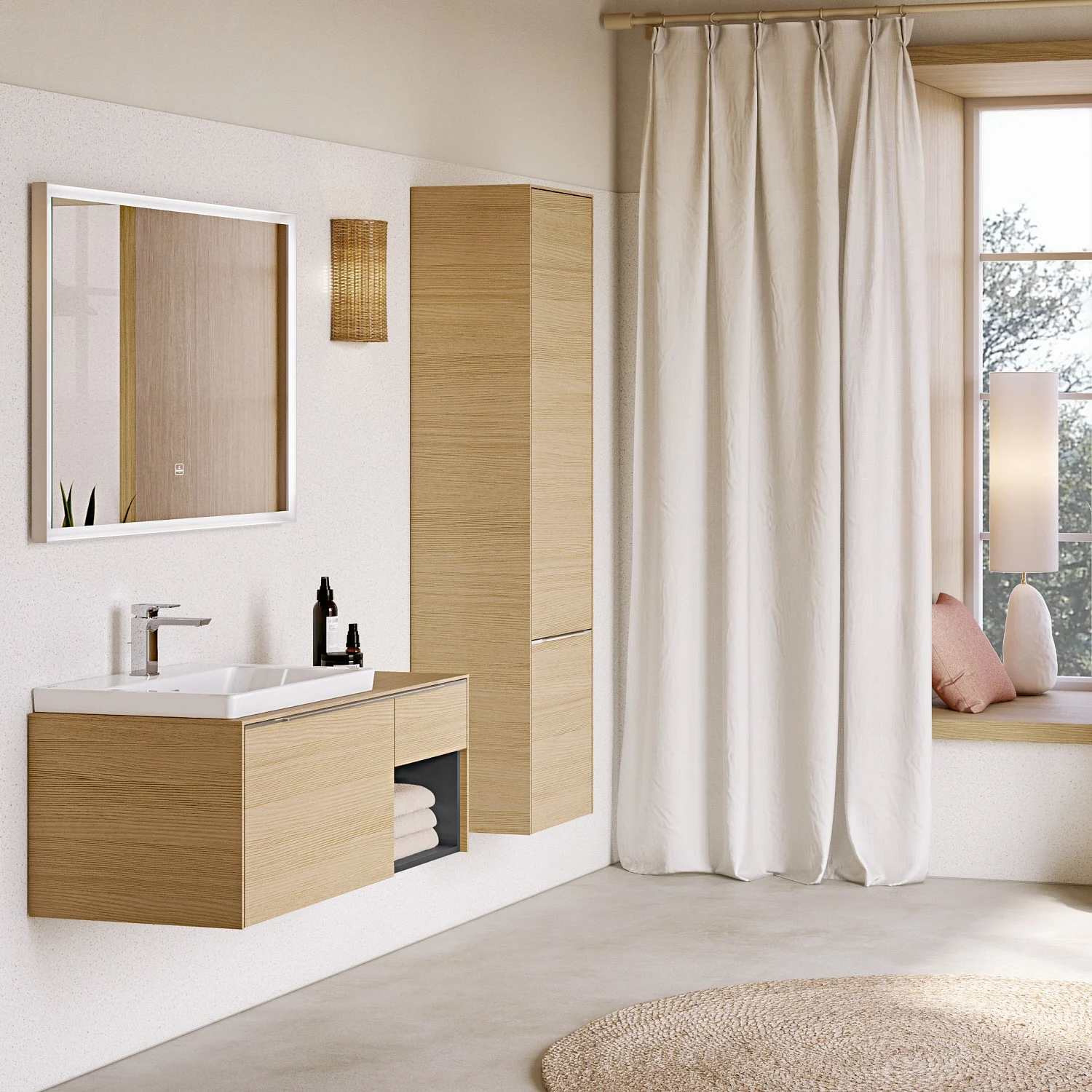 Villeroy & Boch Subway 3.0 Badspiegel 100 x 75 cm mit Sensordimmer in Weiß Matt Bild 4