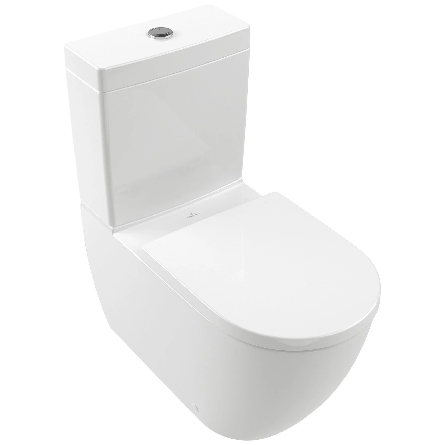 Biała toaleta widok z przodu wycięta, Villeroy & Boch