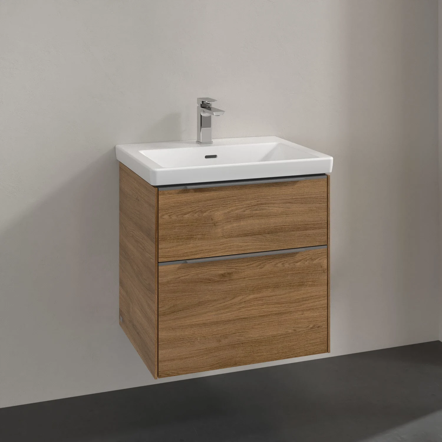 Villeroy & Boch Subway 3.0 Waschtischunterschrank 57,2 cm, 2 Auszüge, ohne LED-Beleuchtung