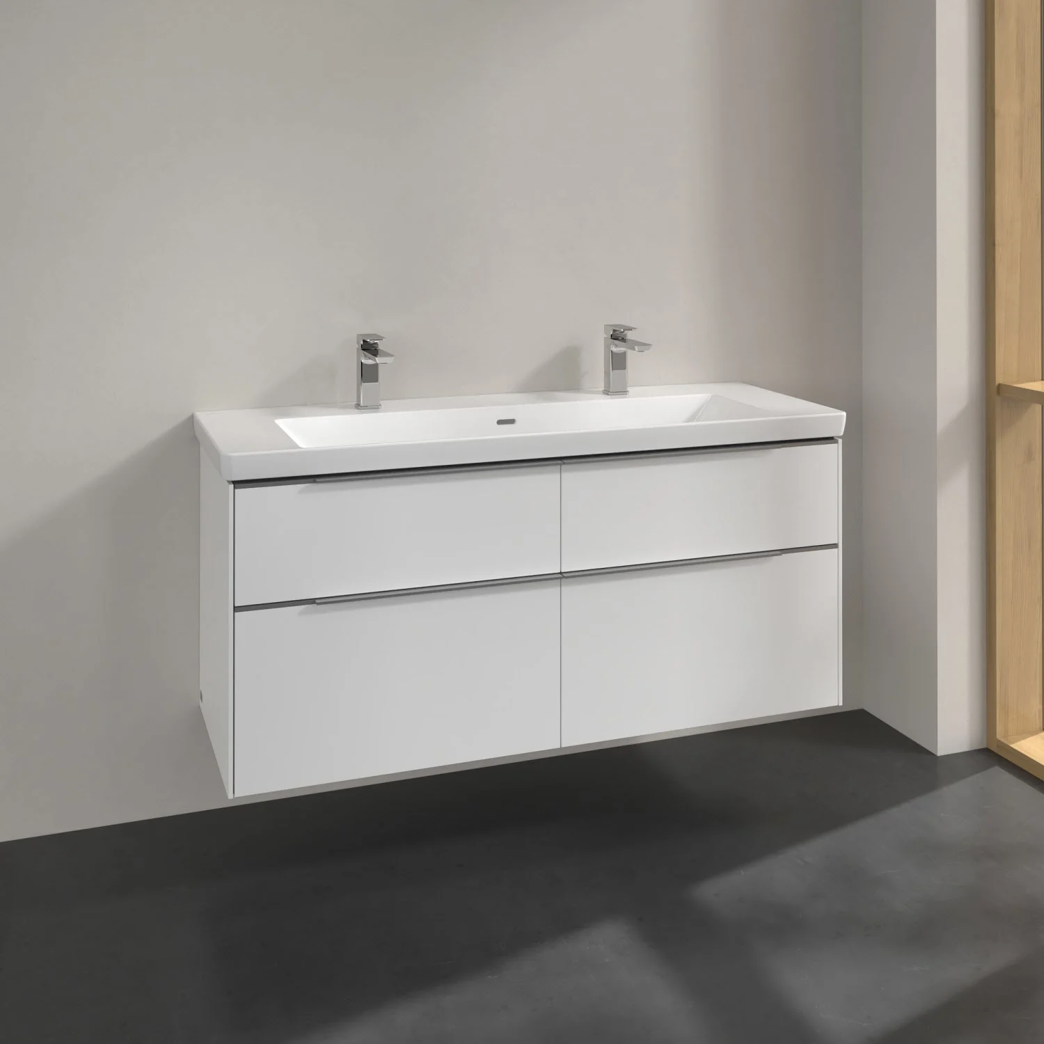 Villeroy & Boch Subway 3.0 Waschtischunterschrank 127,2 cm, 4 Auszüge, ohne LED-Beleuchtung