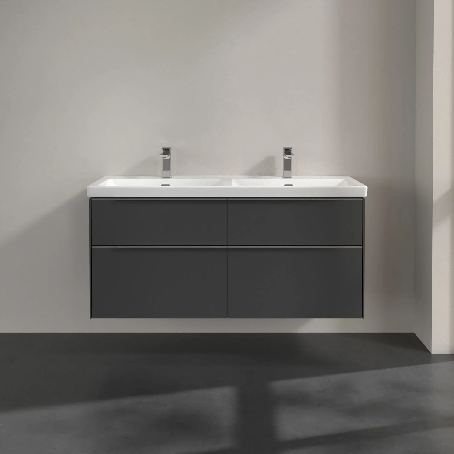 Villeroy & Boch Subway 3.0 Waschtischunterschrank 127,2 cm, 4 Auszüge, ohne LED-Beleuchtung, für Doppel-Waschtisch Bild 3