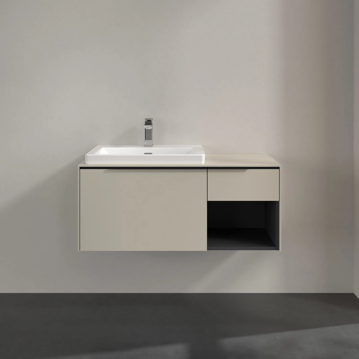 Villeroy & Boch Subway 3.0 Waschtischunterschrank 100,1 cm, 2 Auszüge und Regal rechts, ohne LED-Beleuchtung Bild 3