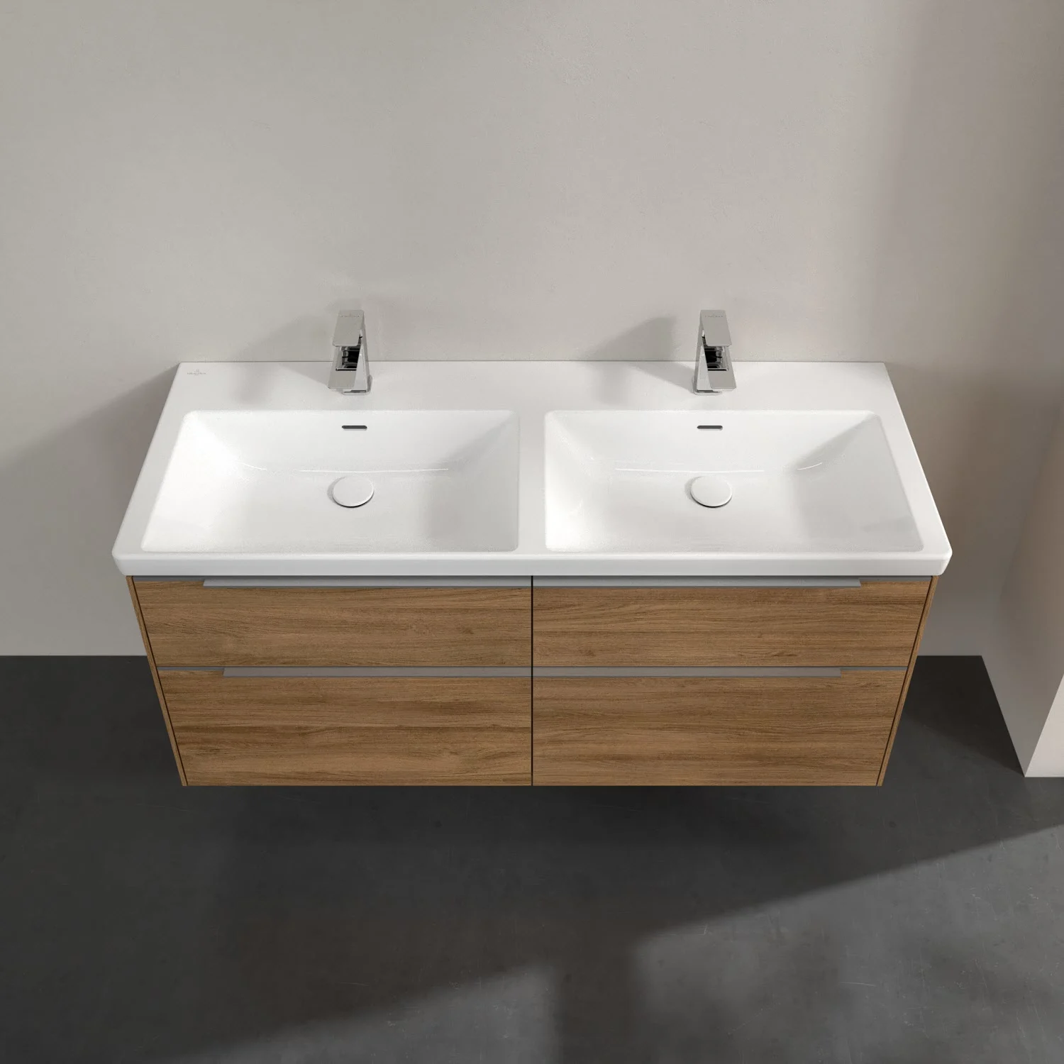 Villeroy & Boch Subway 3.0 Waschtischunterschrank 127,2 cm, 4 Auszüge, ohne LED-Beleuchtung, für Doppel-Waschtisch Bild 4