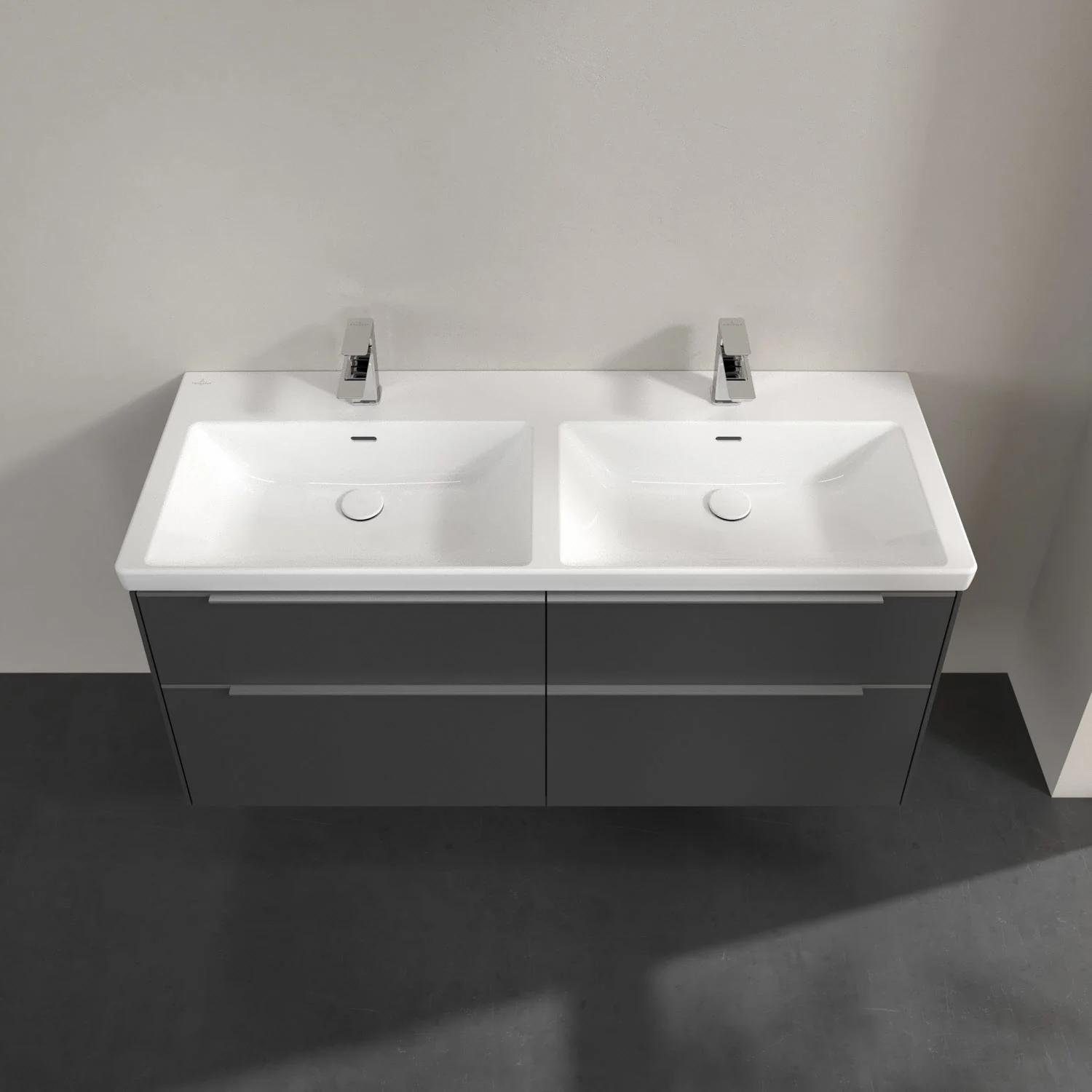 Villeroy & Boch Subway 3.0 Waschtischunterschrank 127,2 cm, 4 Auszüge, ohne LED-Beleuchtung, für Doppel-Waschtisch Bild 4