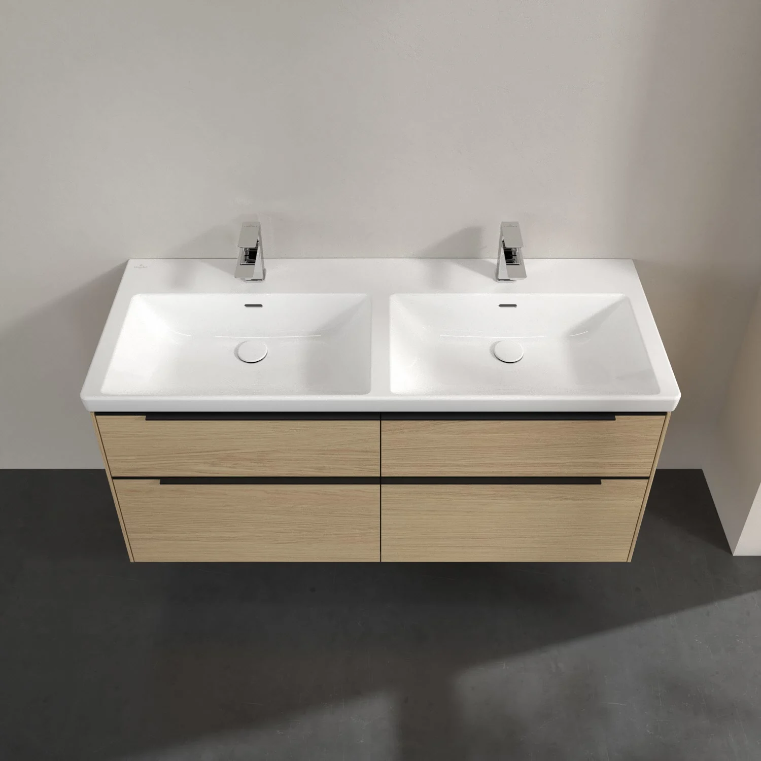 Villeroy & Boch Subway 3.0 Waschtischunterschrank 127,2 cm, 4 Auszüge, ohne LED-Beleuchtung, für Doppel-Waschtisch Bild 4