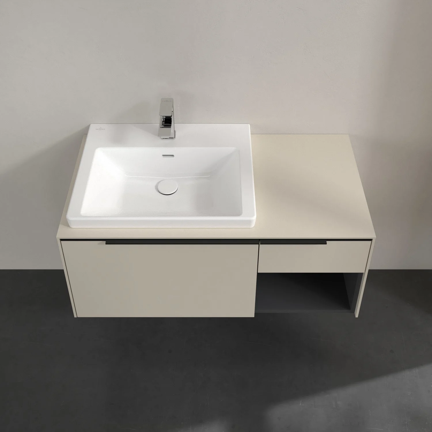 Villeroy & Boch Subway 3.0 Waschtischunterschrank 100,1 cm, 2 Auszüge und Regal rechts, ohne LED-Beleuchtung Bild 4
