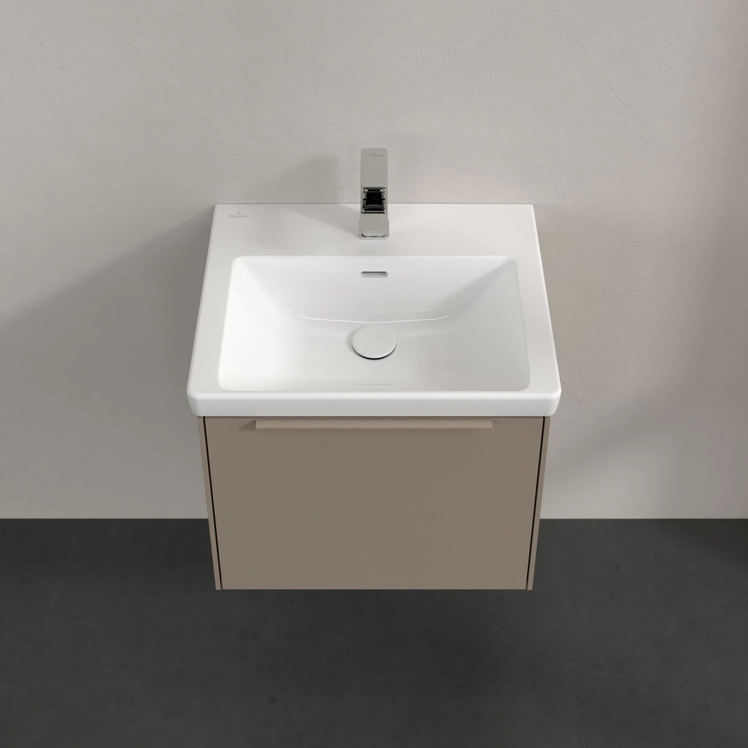 Umywalka z szafką w widoku z góry, Villeroy & Boch
