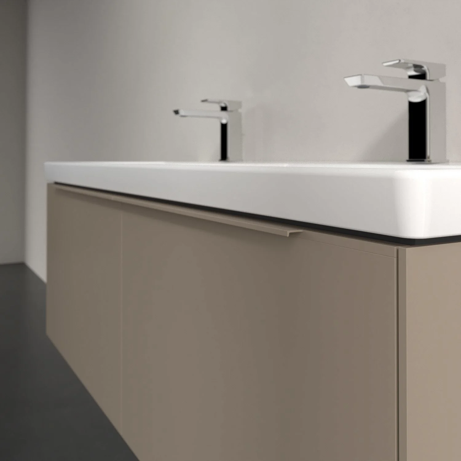 Villeroy & Boch Subway 3.0 Waschtischunterschrank 127,2 cm, 2 Auszüge, mit LED-Beleuchtung, für Doppel-Waschtisch Bild 7