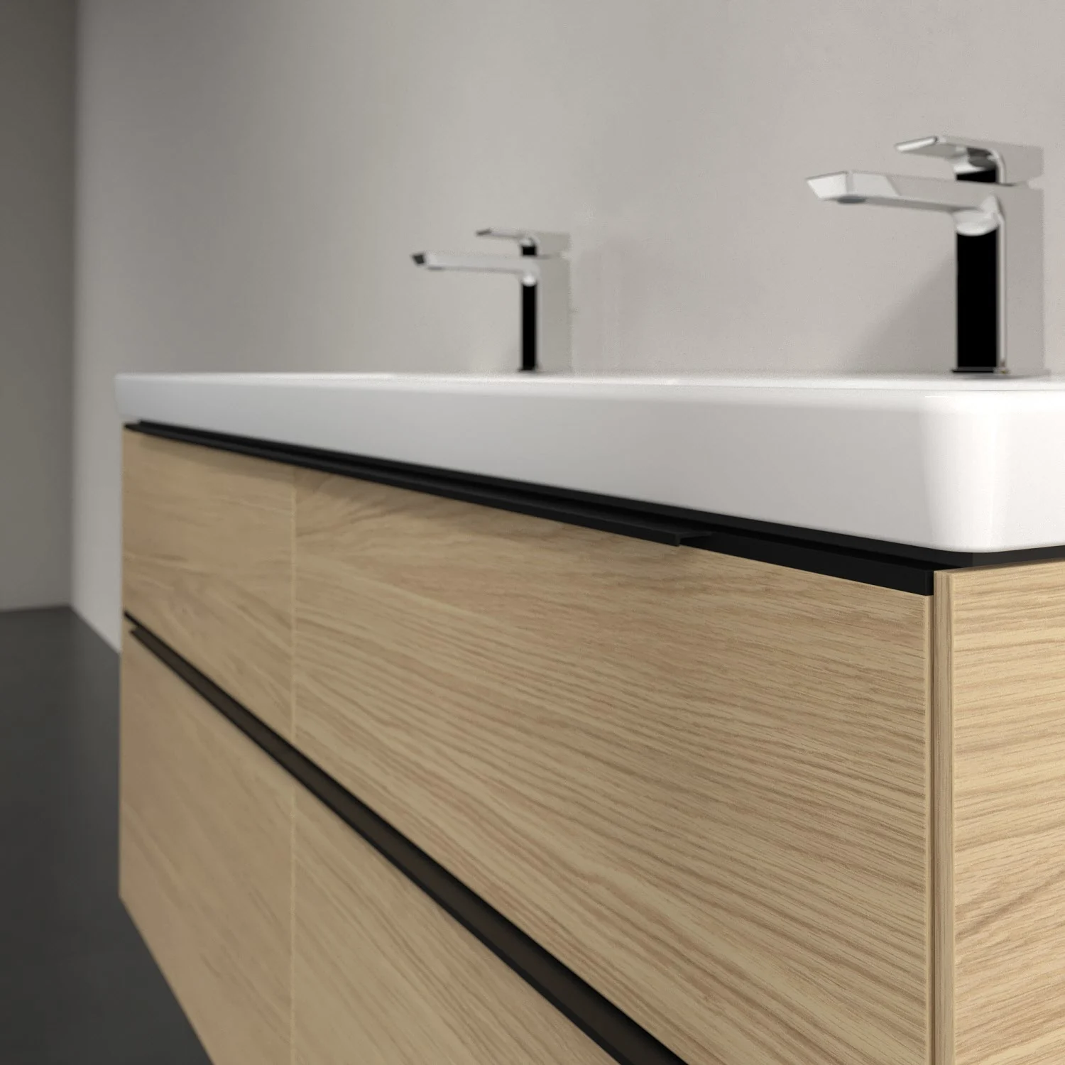 Villeroy & Boch Subway 3.0 Waschtischunterschrank 127,2 cm, 4 Auszüge, ohne LED-Beleuchtung, für Doppel-Waschtisch Bild 6