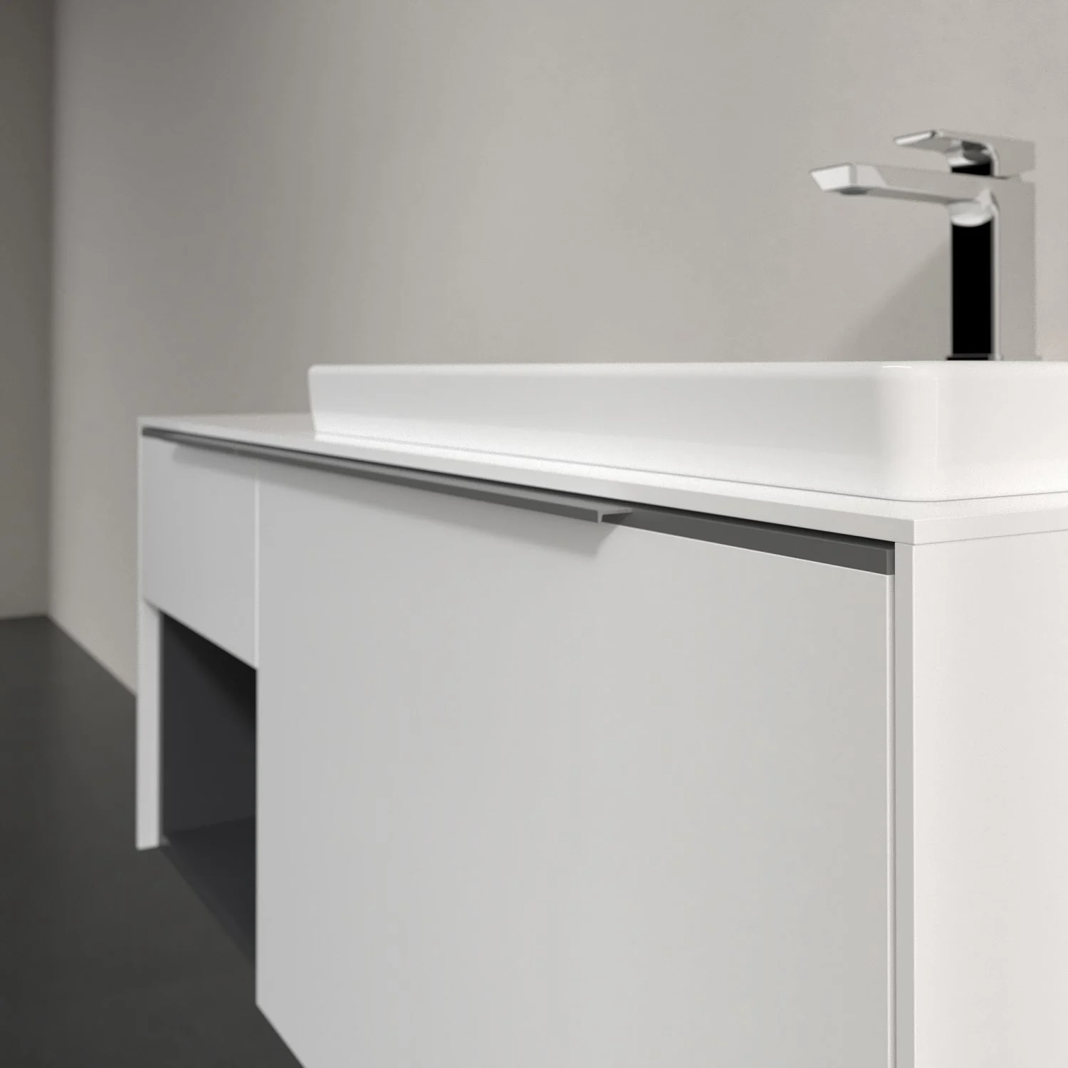 Biała umywalka zbliżenie, Villeroy & Boch