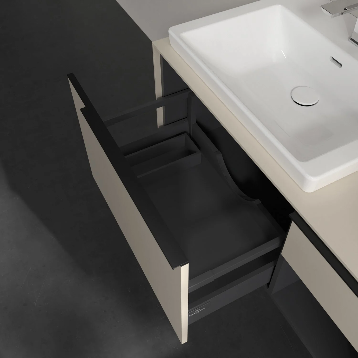Villeroy & Boch Subway 3.0 Waschtischunterschrank 100,1 cm, 2 Auszüge und Regal rechts, ohne LED-Beleuchtung Bild 7