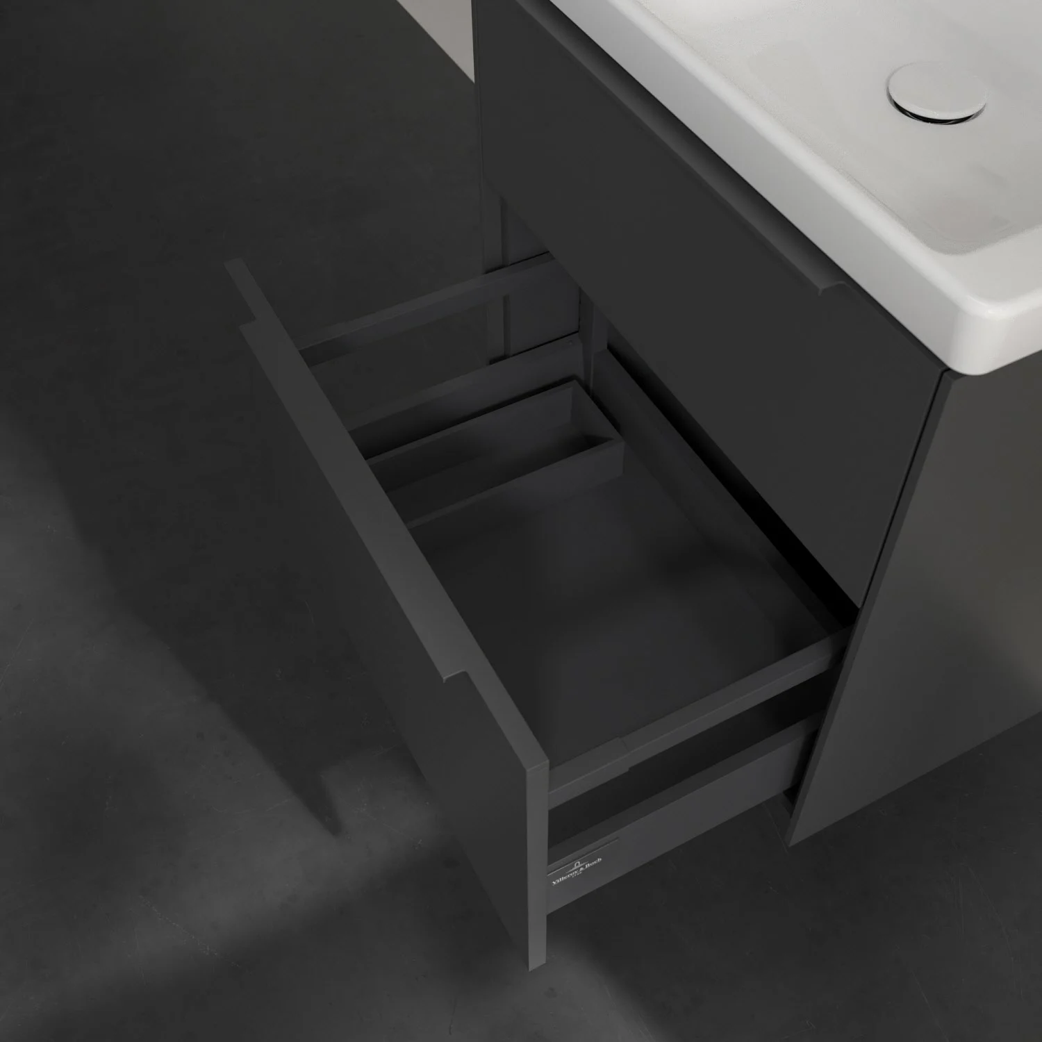 Villeroy & Boch Subway 3.0 Waschtischunterschrank 57,2 cm, 2 Auszüge, ohne LED-Beleuchtung Bild 7