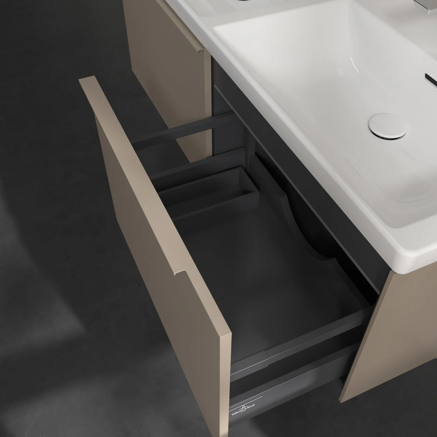 Villeroy & Boch Subway 3.0 Waschtischunterschrank 127,2 cm, 2 Auszüge, mit LED-Beleuchtung, für Doppel-Waschtisch Bild 8