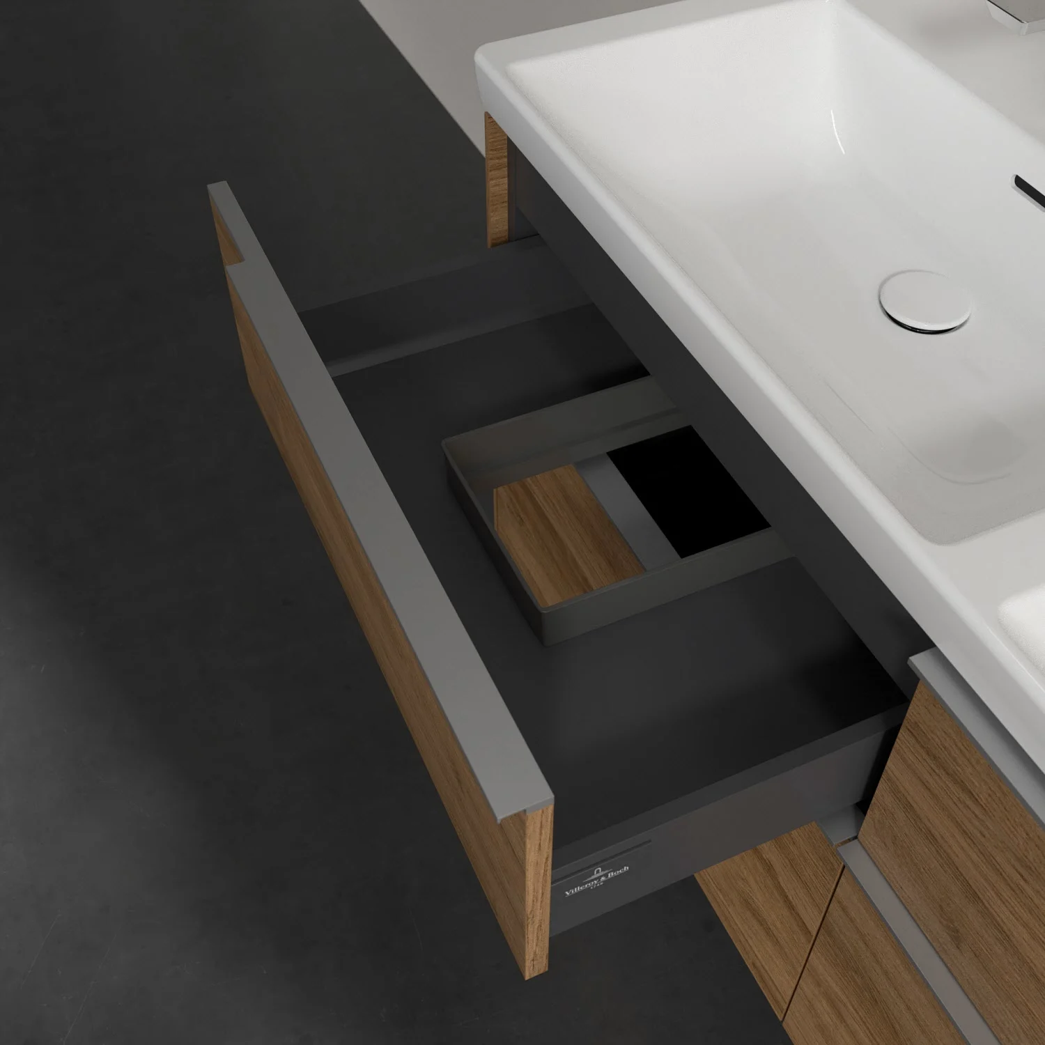 Villeroy & Boch Subway 3.0 Waschtischunterschrank 127,2 cm, 4 Auszüge, ohne LED-Beleuchtung, für Doppel-Waschtisch Bild 8
