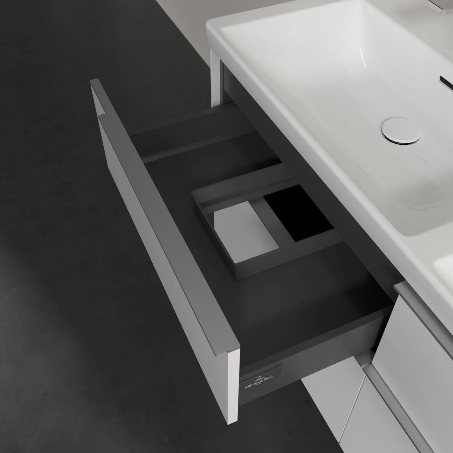 Villeroy & Boch Subway 3.0 Waschtischunterschrank 127,2 cm, 4 Auszüge, ohne LED-Beleuchtung, für Doppel-Waschtisch Bild 8