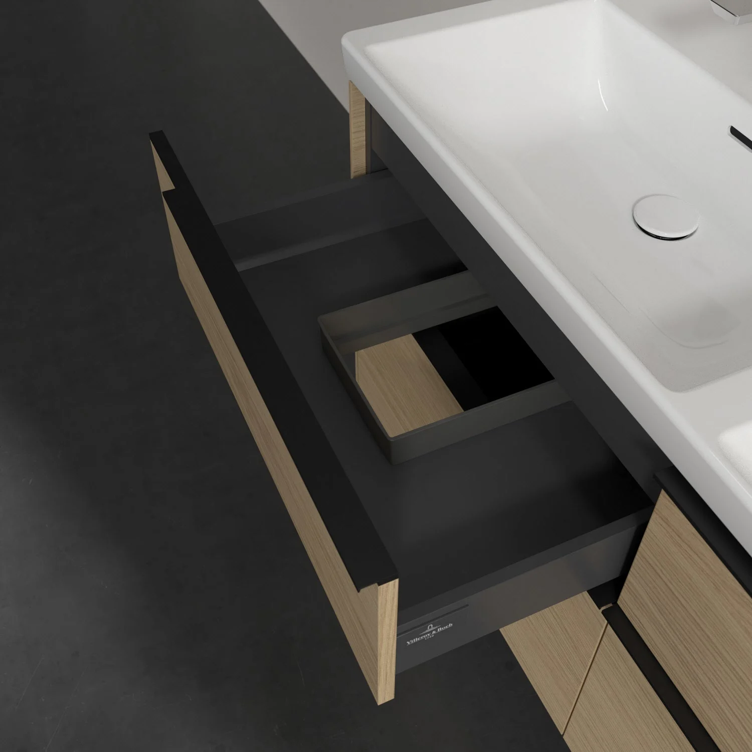 Villeroy & Boch Subway 3.0 Waschtischunterschrank 127,2 cm, 4 Auszüge, ohne LED-Beleuchtung, für Doppel-Waschtisch Bild 8