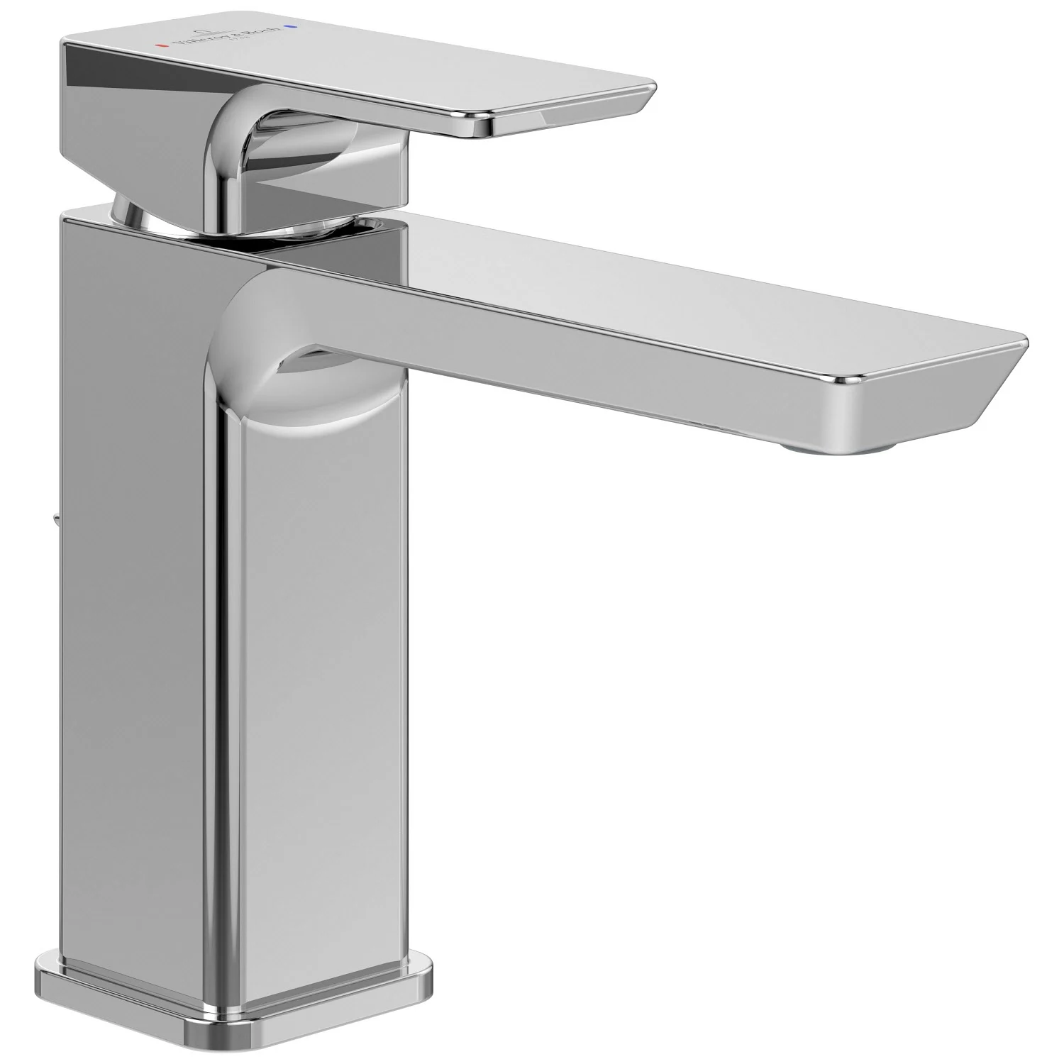 Chromowany kran w widoku bocznym, Villeroy & Boch