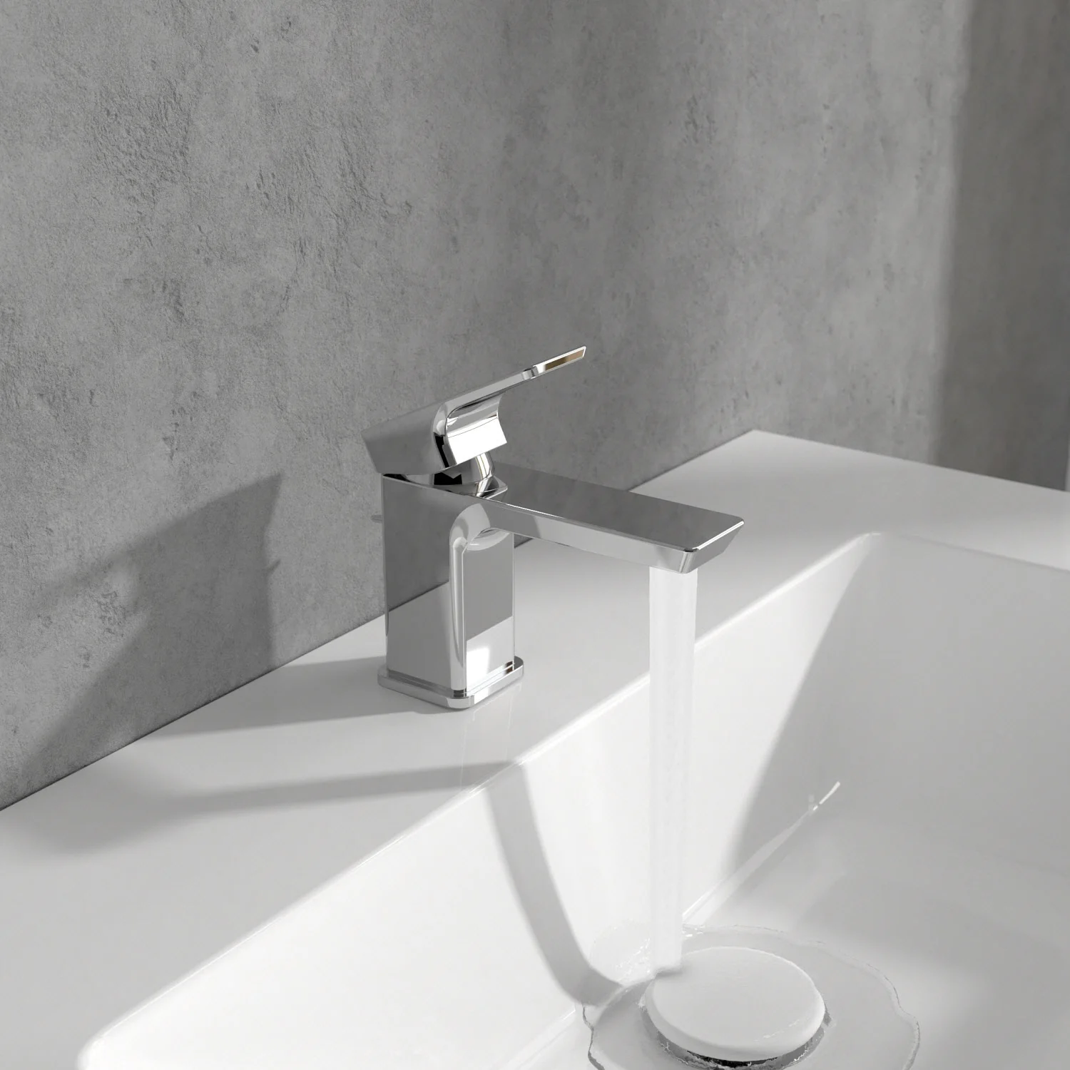 Chromowana bateria z bieżącą wodą na umywalce, Villeroy & Boch
