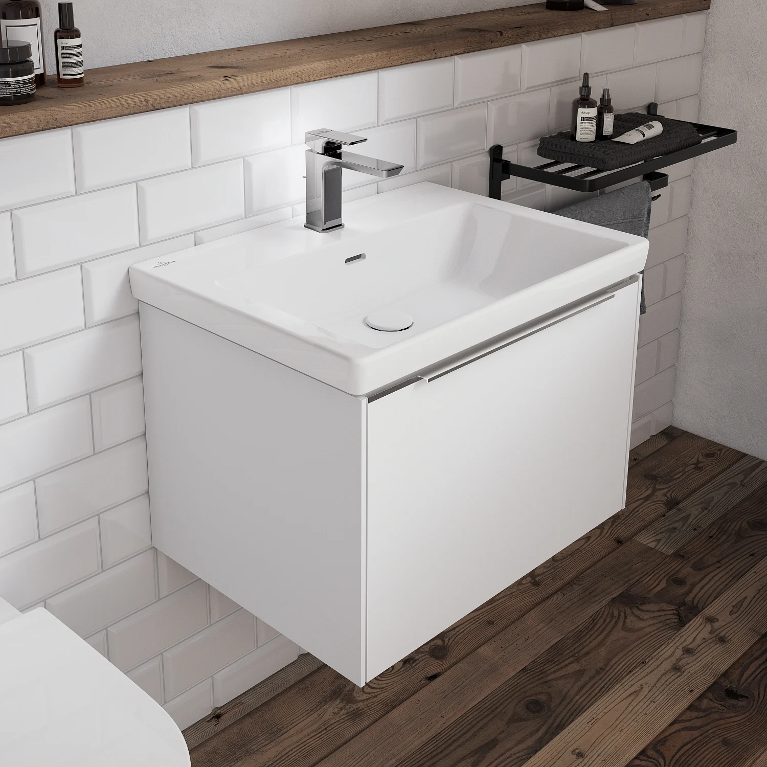 Łazienka z umywalką i baterią, Villeroy & Boch