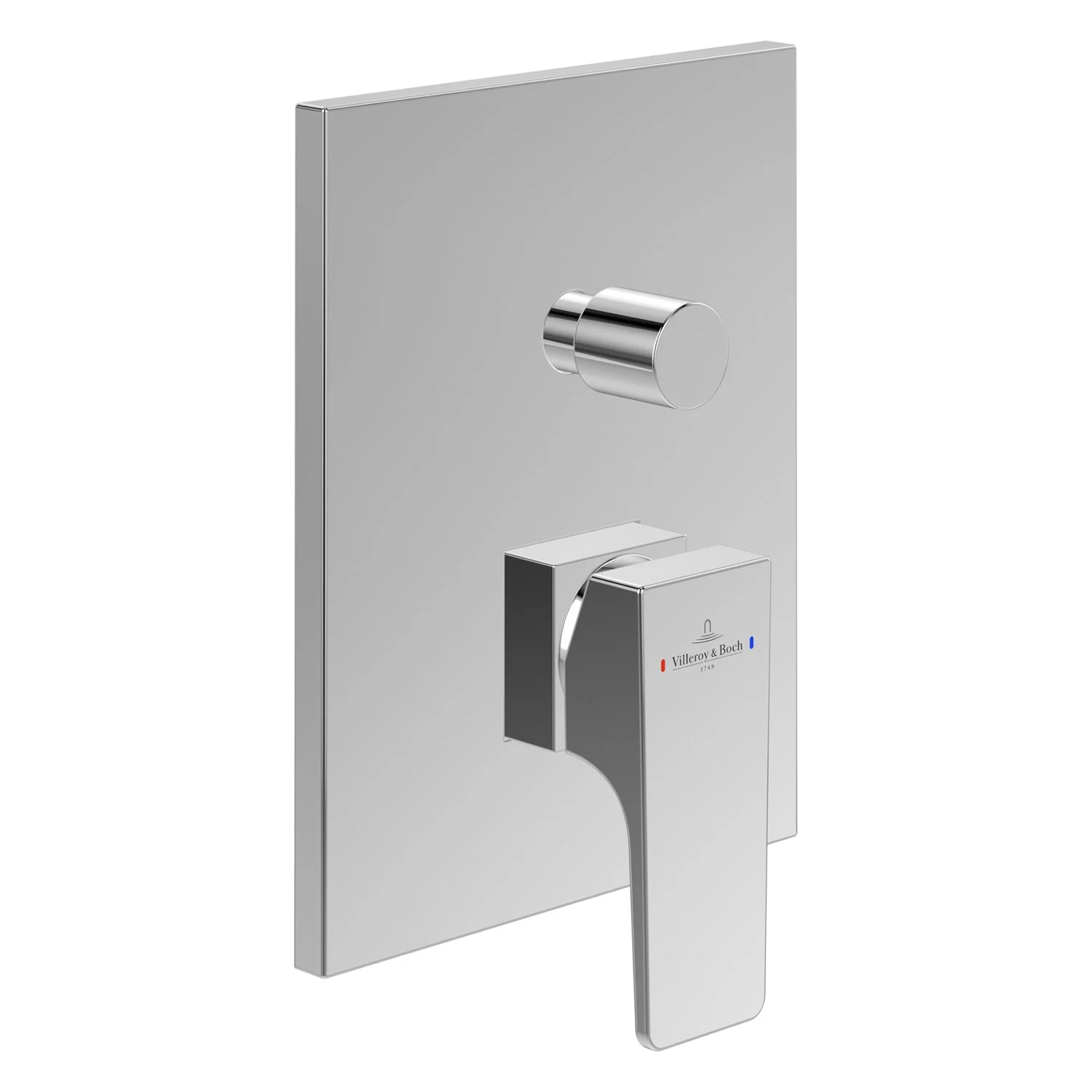Chromowana armatura widok z przodu z dźwignią, Villeroy & Boch