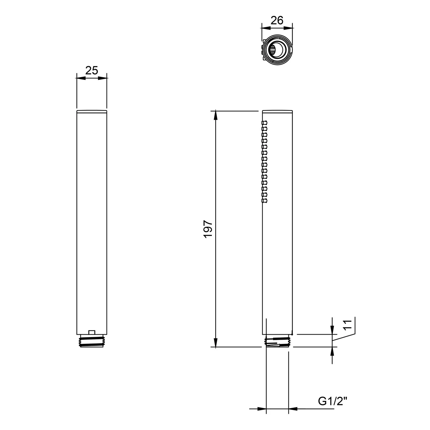 Villeroy & Boch Taro Stabhandbrause rund mit 1 Strahlart Bild 4
