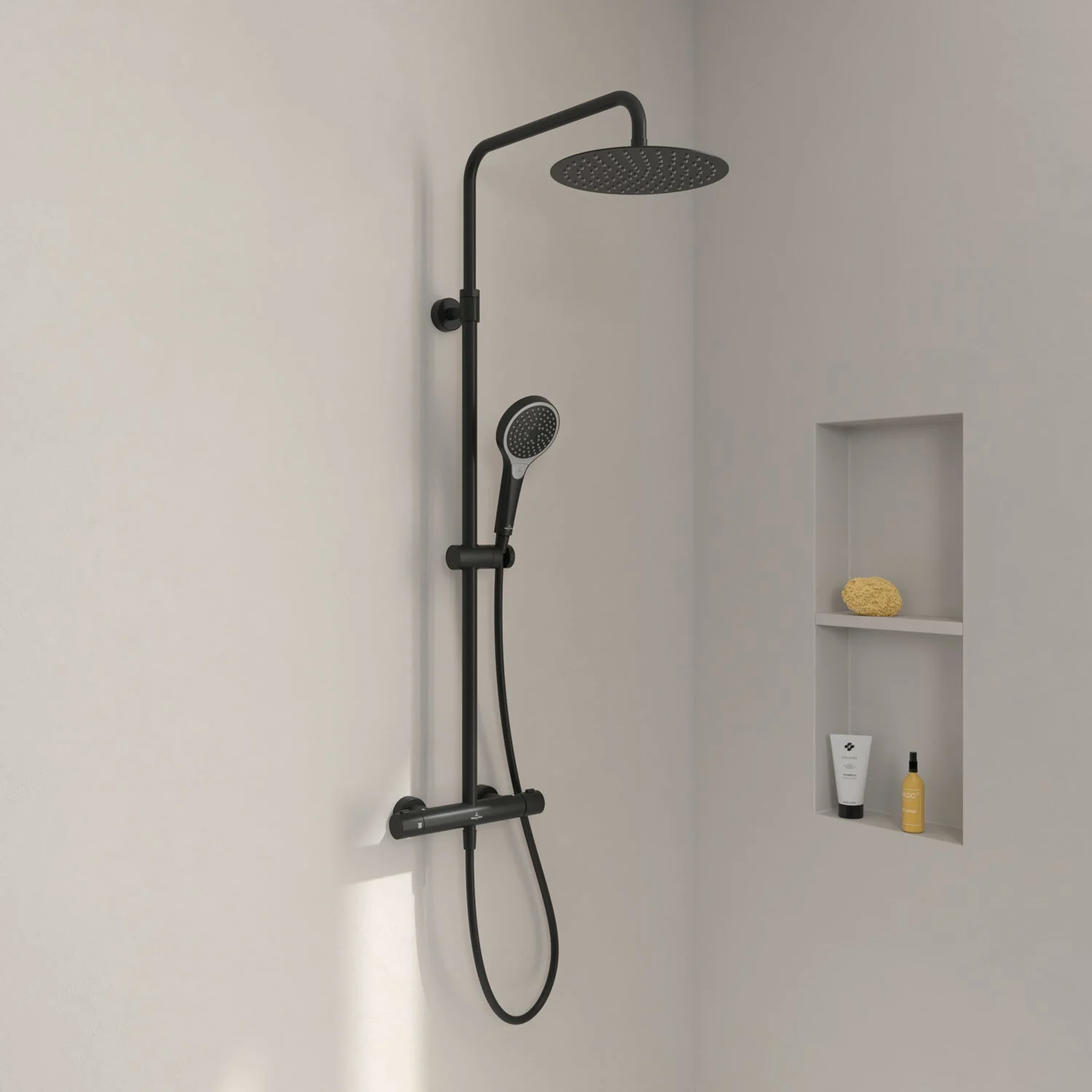 Villeroy & Boch Taro Duschsystem mit 3 Funktionen für Wandmontage