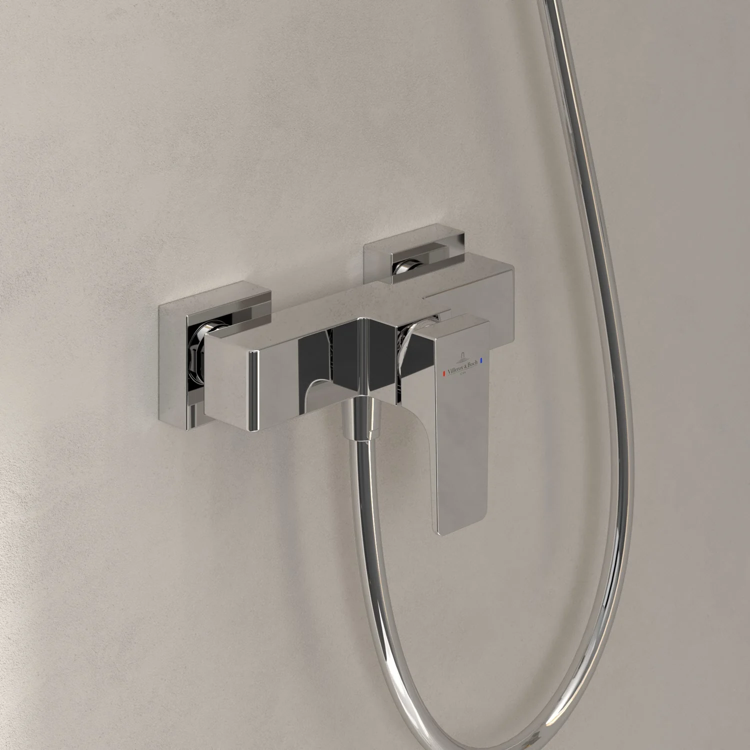 Villeroy & Boch Taro Duschgarnitur mit Brausestange, Handbrause und Aufputz-Duscharmatur Bild 3