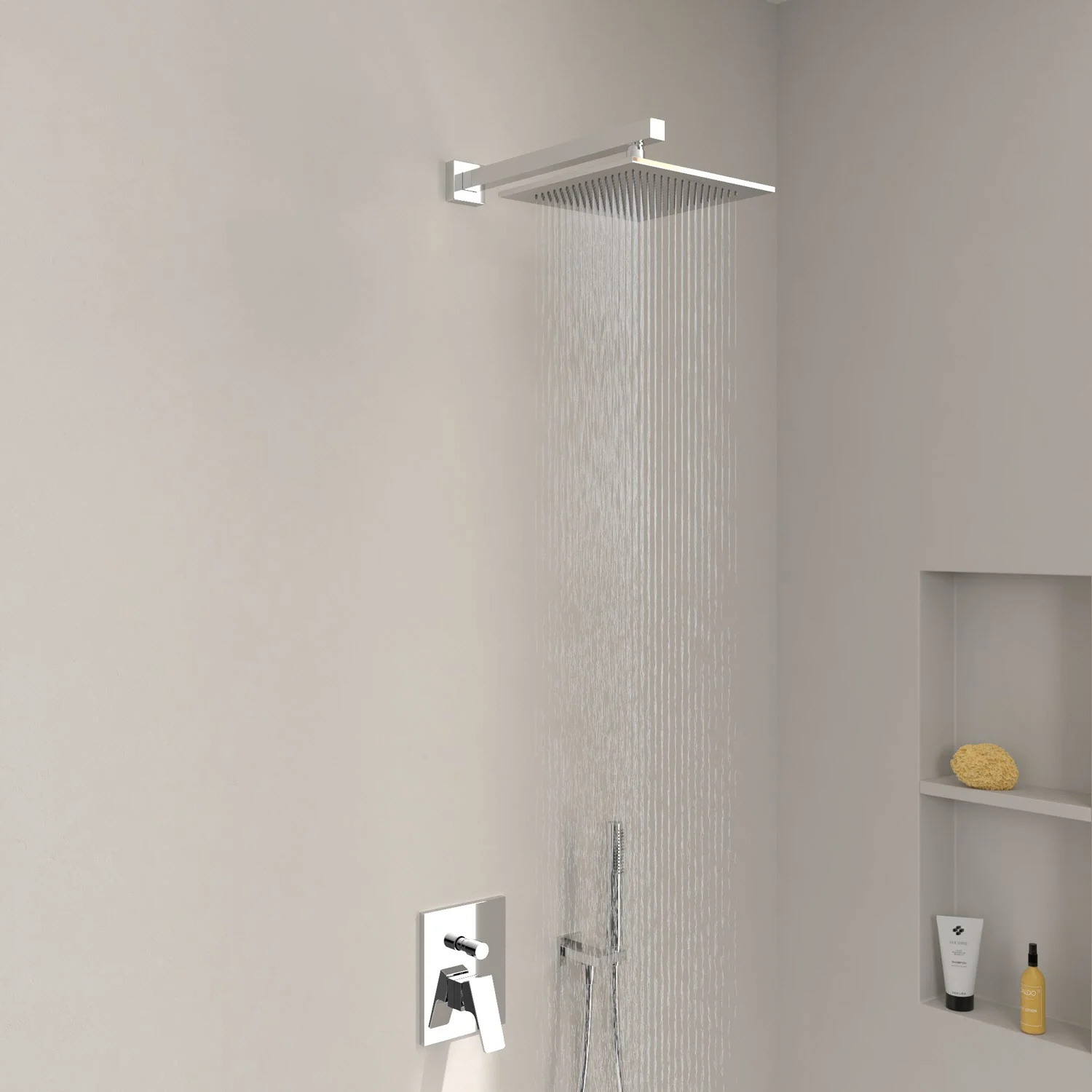 Villeroy & Boch Taro Duschsystem mit Brausehalter, Stabhandbrause und UP-Einhebel-Armatur Bild 7