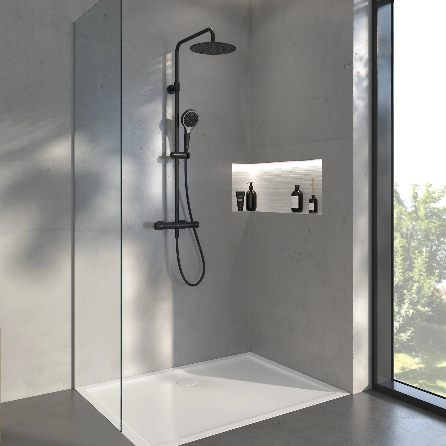 Villeroy & Boch Taro Duschsystem mit 3 Funktionen für Wandmontage Bild 12