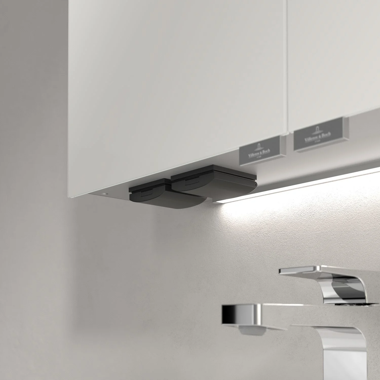 Villeroy & Boch Taro Spiegelschrank 60,7 cm mit 2 Türen, Lichtsegel, Waschplatzbeleuchtung und Vergrößerungsspiegel Bild 3