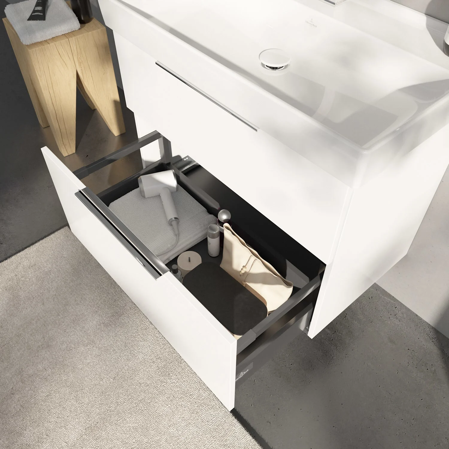 Villeroy & Boch Taro Waschtischunterschrank 75 cm mit 2 Auszügen Bild 3