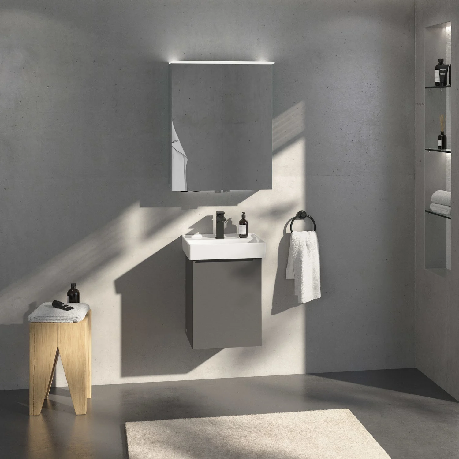 Szafka podumywalkowa Villeroy & Boch Taro 40 cm z 1 drzwiami, zawiasy po prawej stronie Zdjęcie 4