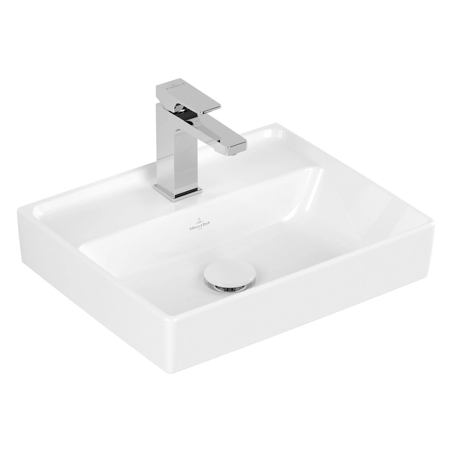 Villeroy & Boch Taro Waschtisch 45 cm mit CeramicPlus Beschichtung, 1 Hahnloch, ohne Überlauf Bild 2